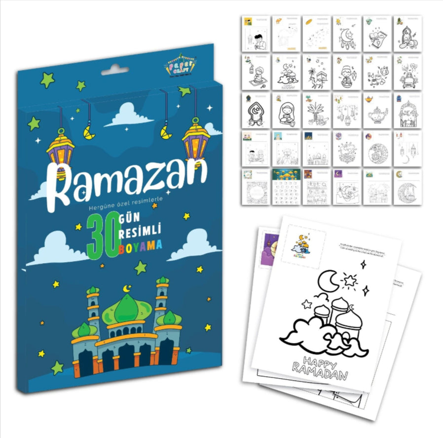 Ramazan Ayı 30 Gün Resimli Boyama Seti