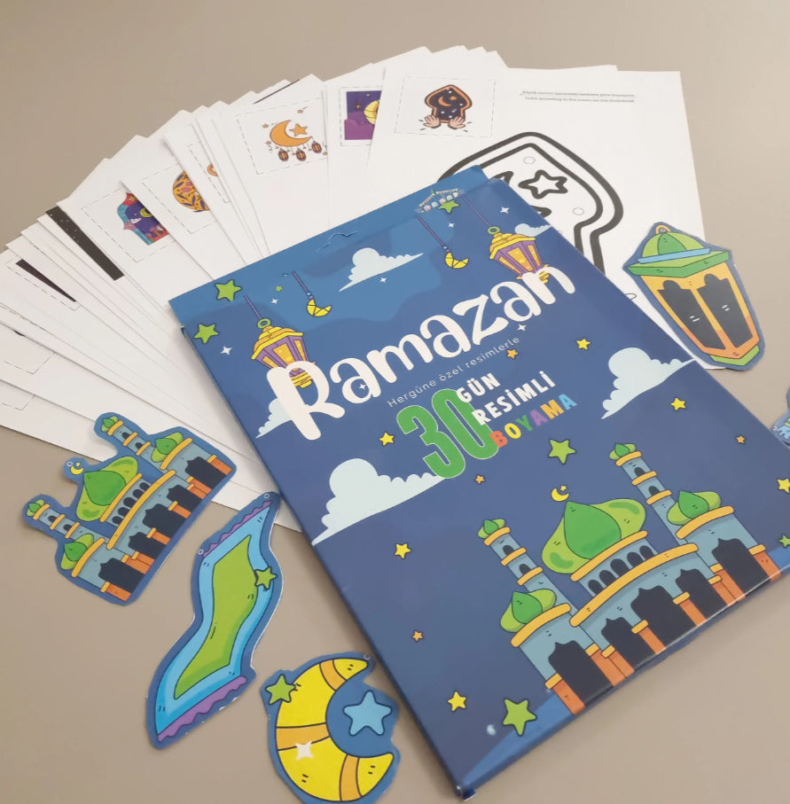 Ramazan Ayı 30 Gün Resimli Boyama Seti