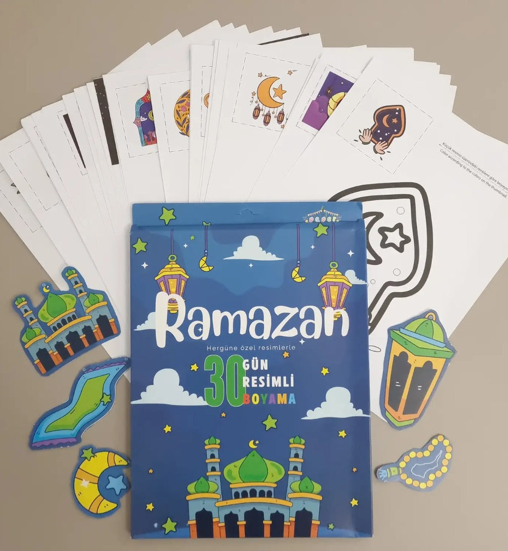 Ramazan Ayı 30 Gün Resimli Boyama Seti