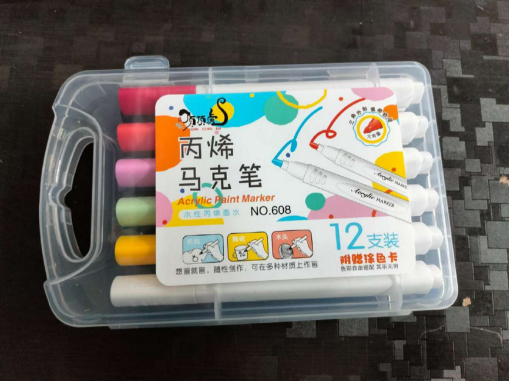 12'li Üçgen Akrilik Marker Kalem