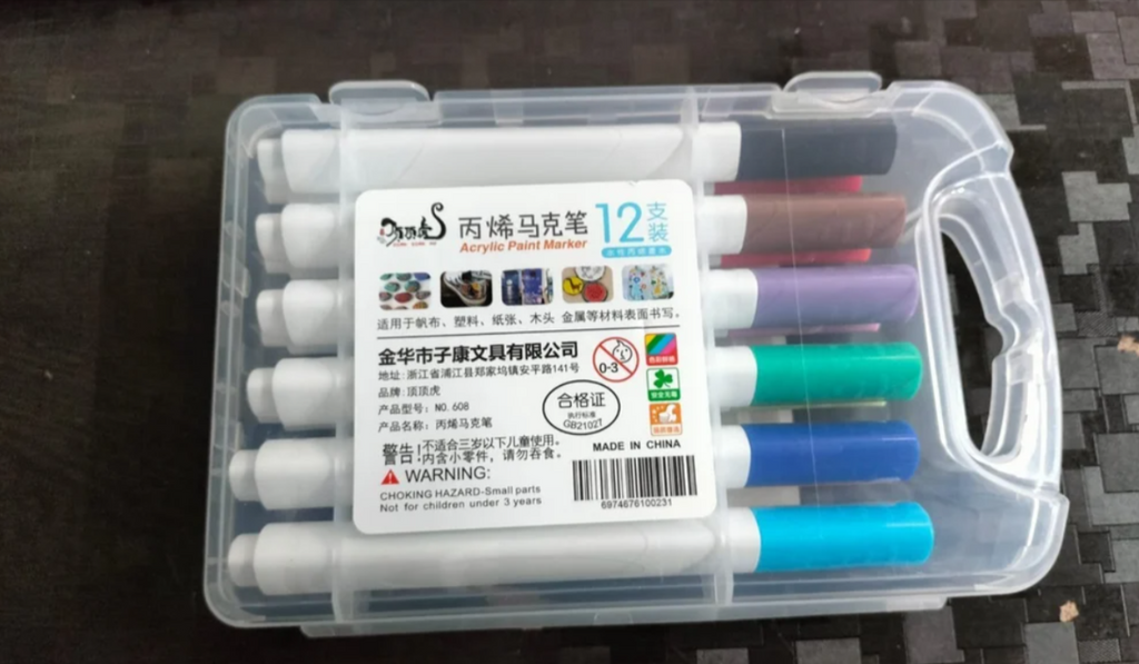 12'li Üçgen Akrilik Marker Kalem