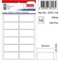 120'li Beyaz Etiket 23x50mm