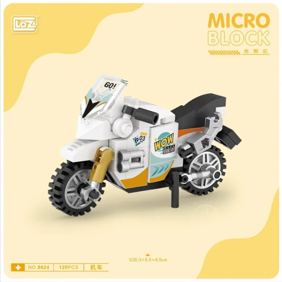 120 Parça Mikro Bloklar Yarış Motosikleti 14+ Yaş