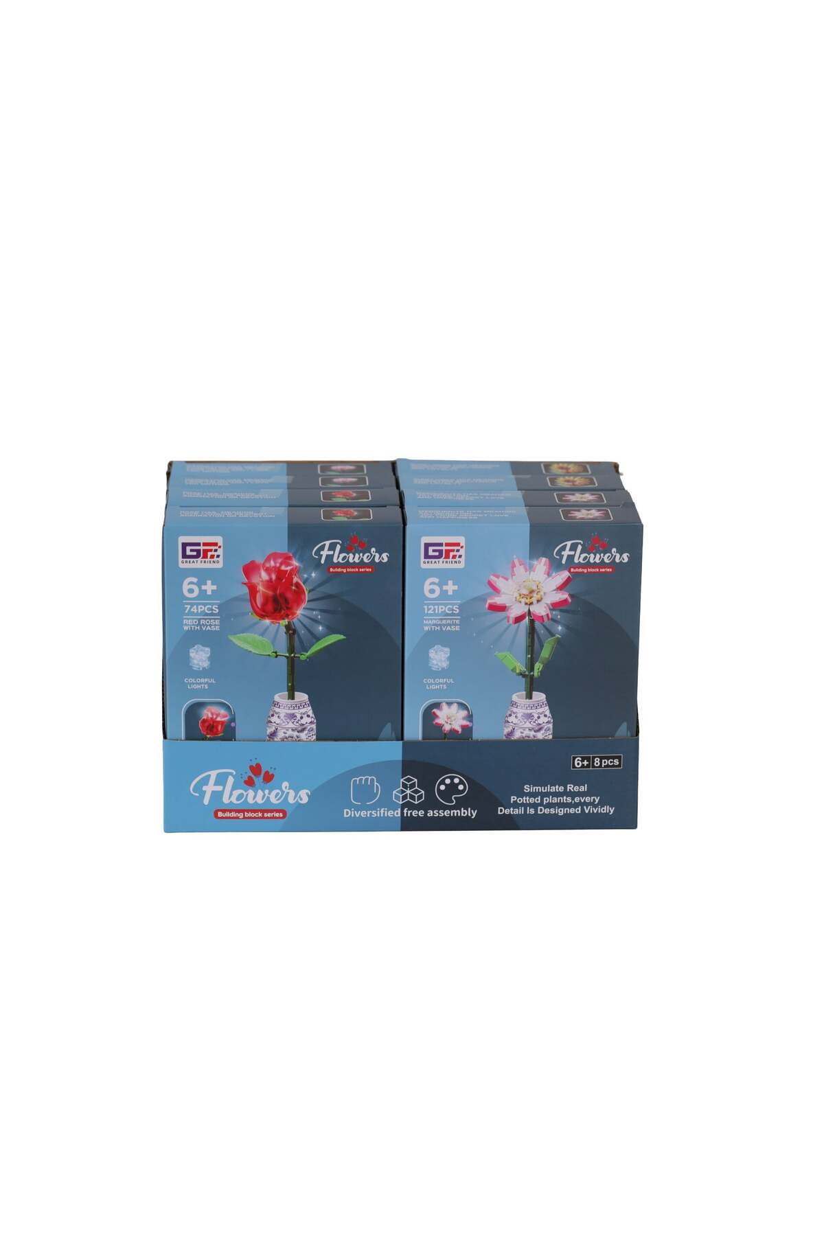 123-992-996 KUT 8Lİ ILIKLI ÇİÇEK BLOKLAR(Belirtilen fiyat, tekli satış için adet fiyatıdır.)
