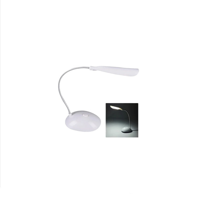 Portatif Taşınabilir Pilli Masa Lambası Beyaz Led Işıklı Mini Masa Lambası
