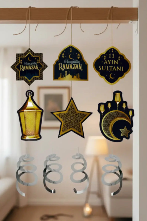 Ramazan-ı Şerif Çift Taraflı Sarkıt Süs 6 Lı