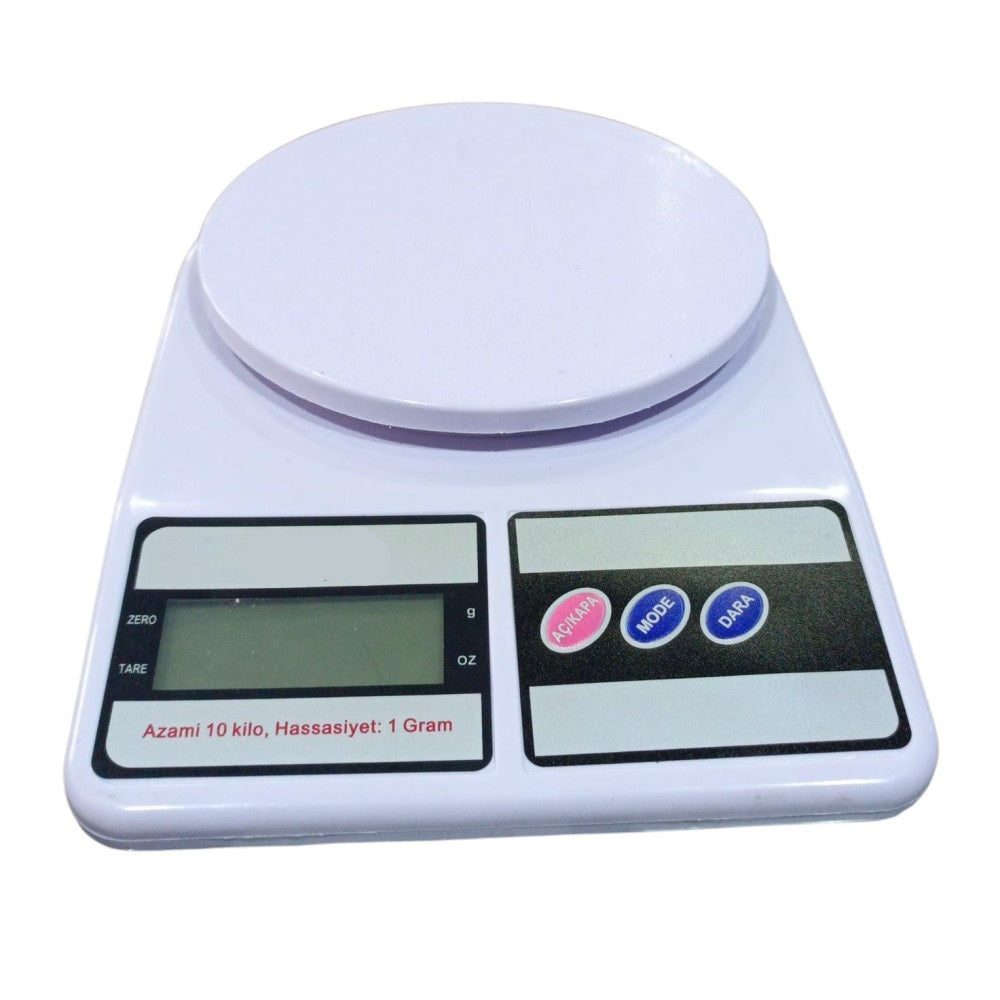 Hassas Dijital Mutfak Tartısı | 10 Kg'a Kadar |  1 gr Hassasiyet | LCD Ekranlı Fitness Yiyecek Hazırlama Sporcu Mutfak Terazisi