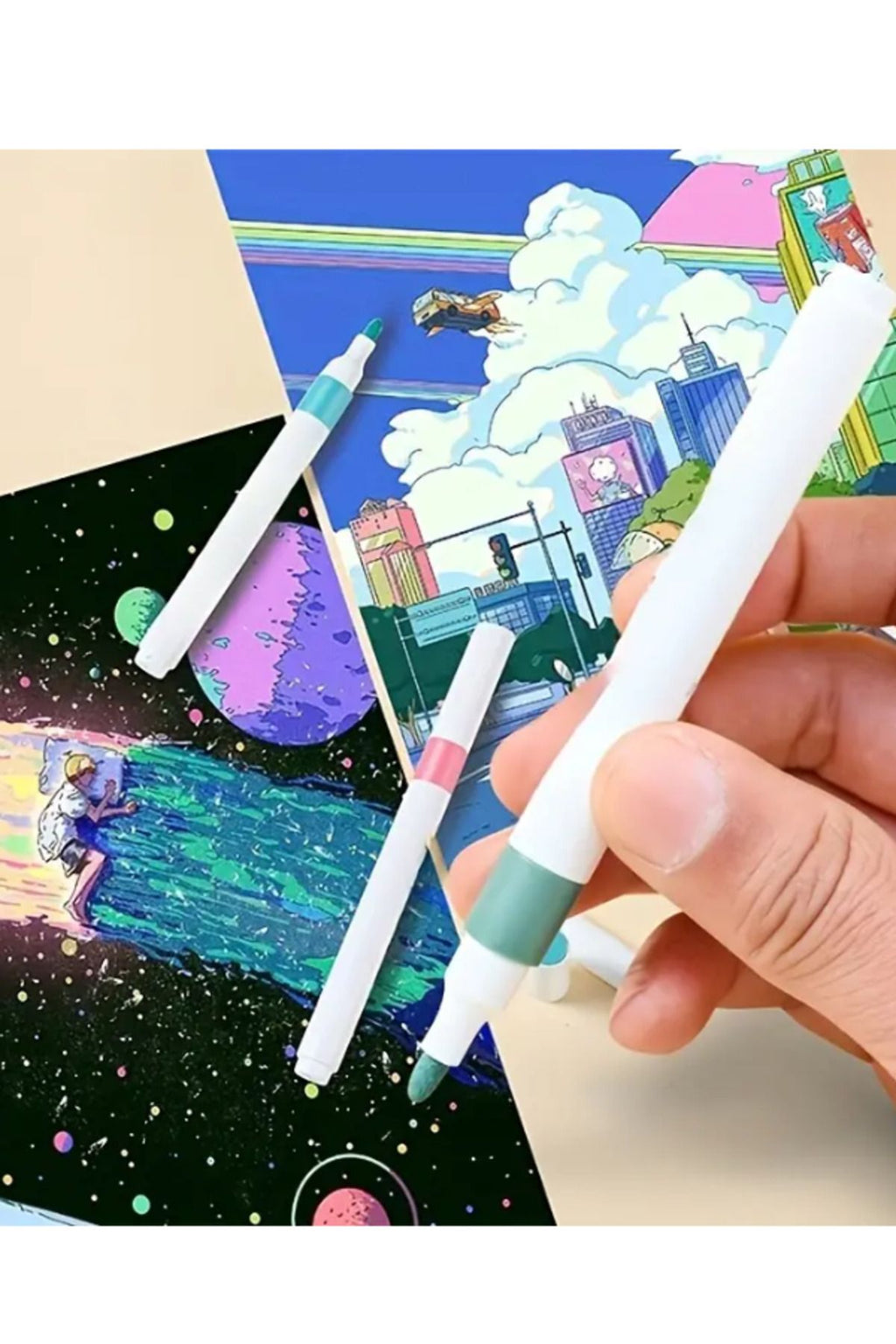 24'LÜ AKRİLİK(ACRYLİC)KALEM MARKER SETİ SERT KİLİTLİ KAPAK ÇANTALI