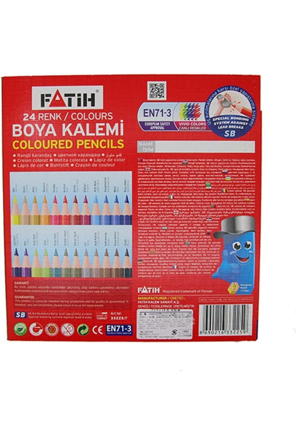 24'lü Tam Boy Kuru Boya Karton Kutu / 33225