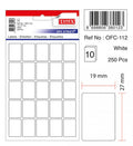 250'li Beyaz Etiket 19x27mm