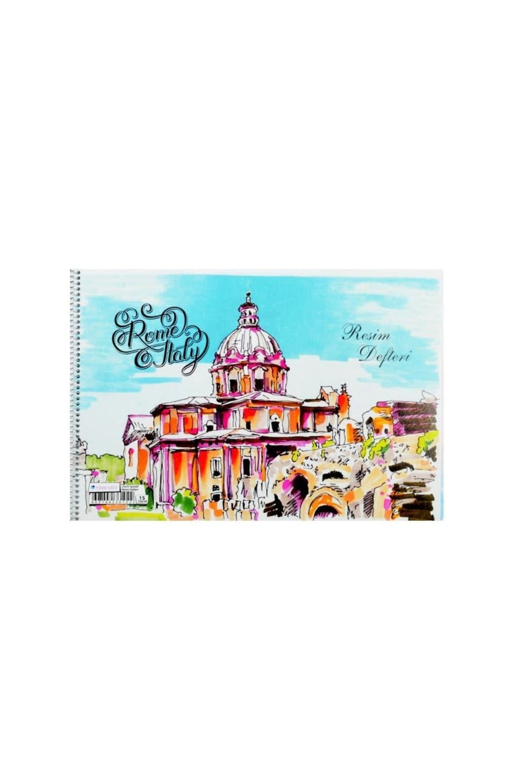 3 Lü Boyama Seti ( Kuru Pastel Keçeli Boya) 25x35 15 Yaprak Resim Defteri