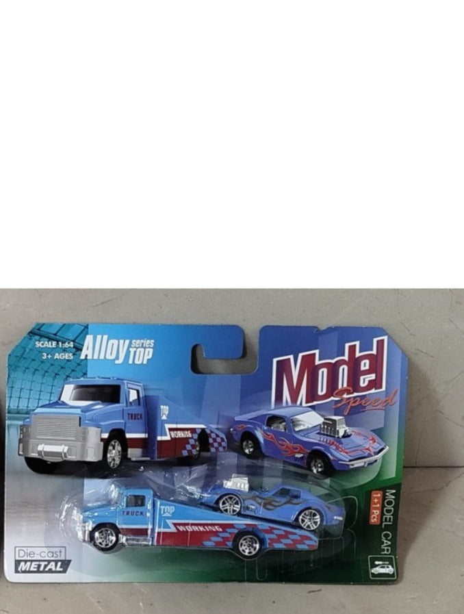 Metal Araba Taşıyan Kamyon Tır Çekici 12CM
