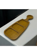 3 Bölmeli Ahşap(MDF) Dikdörtgen Sunum Tabağı 40CM