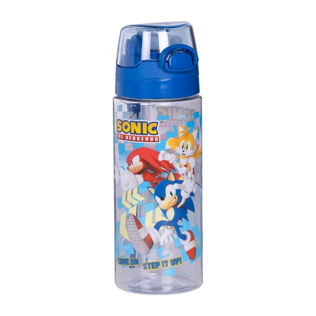 500 ml Sonic The Hedgehog Pipetli Askılı Kilitlenebilir Su Matarası