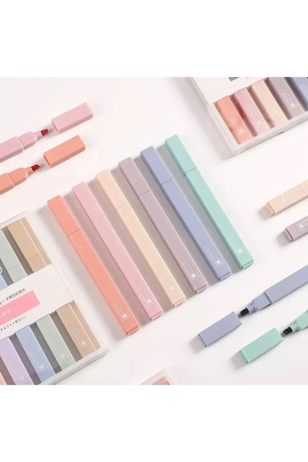 6'lı Ultra Soft Pastel Renkler Fosforlu Kalem Oecac Qj-0924A