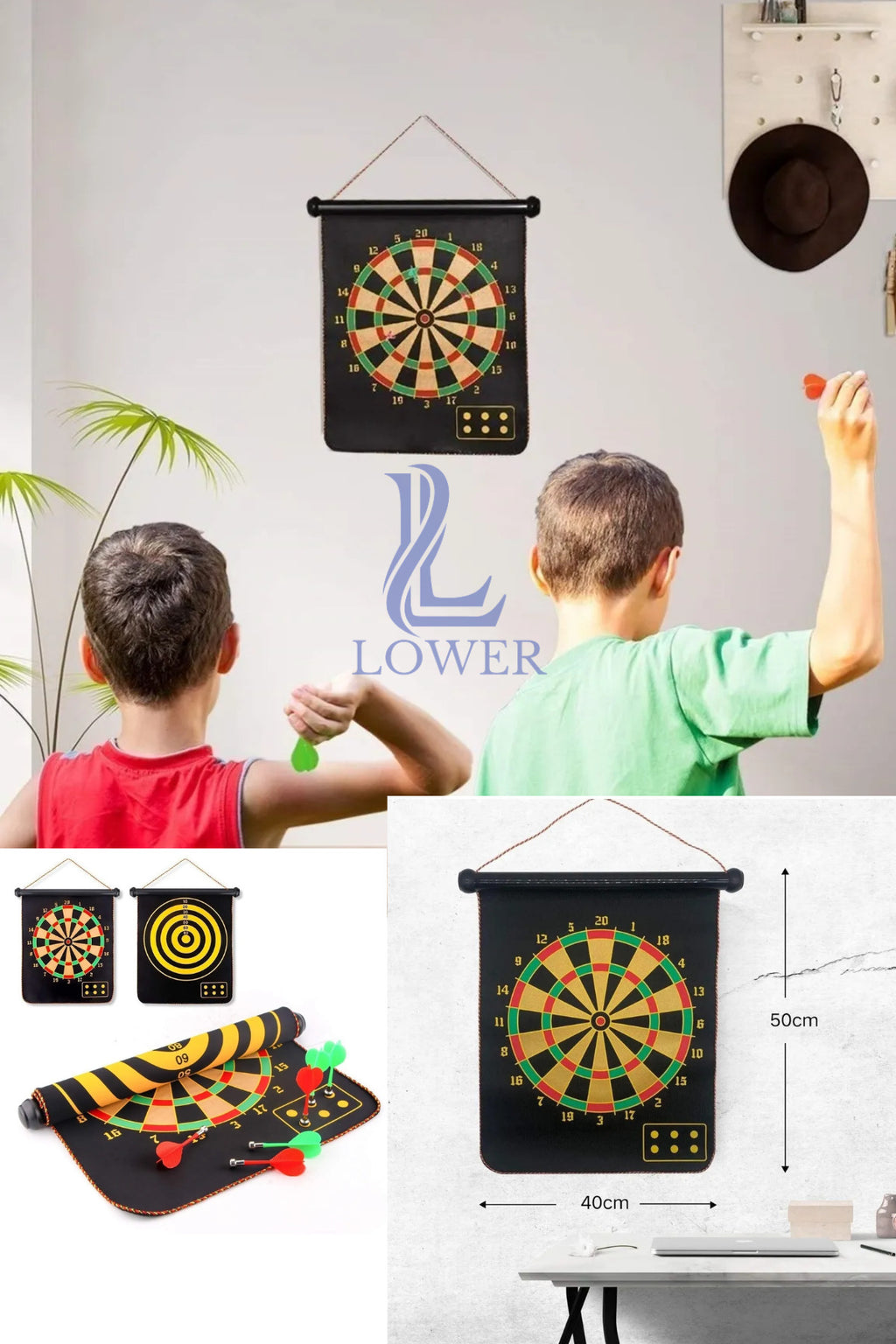 6 Oklu Dart Seti Çift Taraflı  Manyetik Mıknatıslı Oyun Asmalı Dart Ok Dart Oyunu