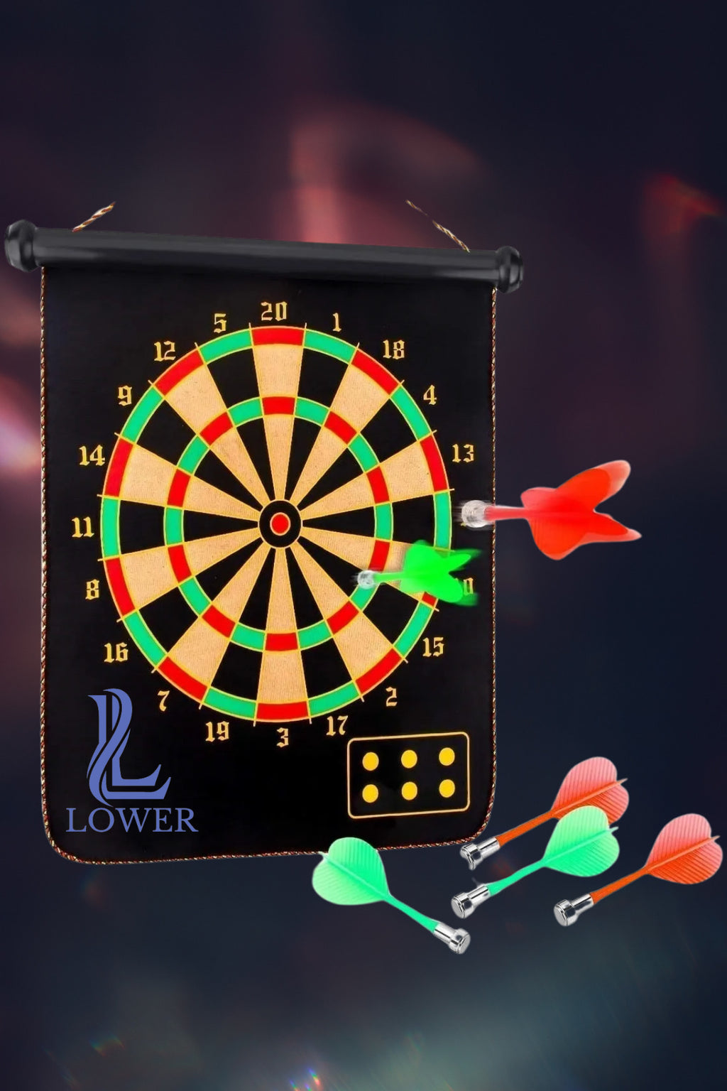 6 Oklu Dart Seti Çift Taraflı  Manyetik Mıknatıslı Oyun Asmalı Dart Ok Dart Oyunu