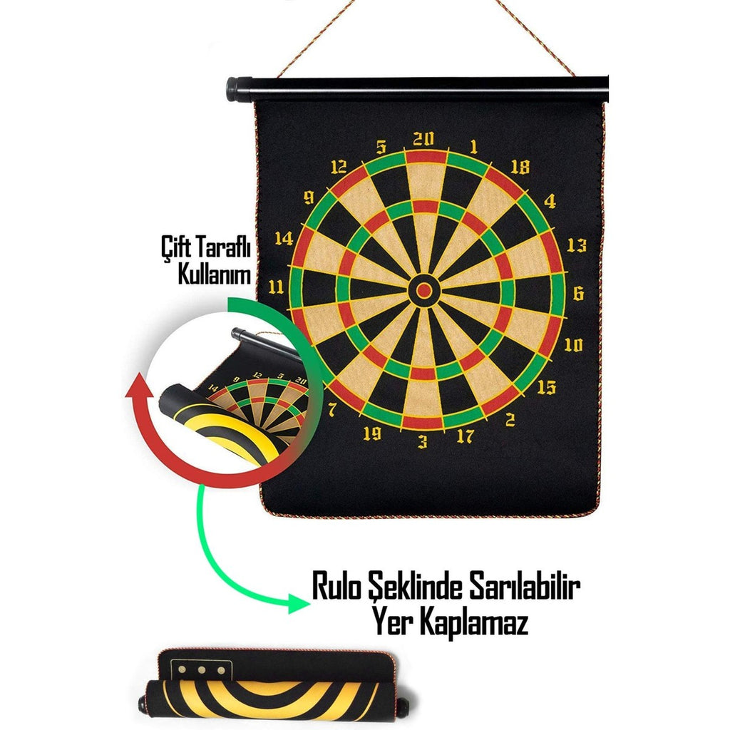 6 Oklu Mıknatıslı Dart Seti Çift Yönlü Manyetik Duvara Zarar Vermeyen Dart Oyunu