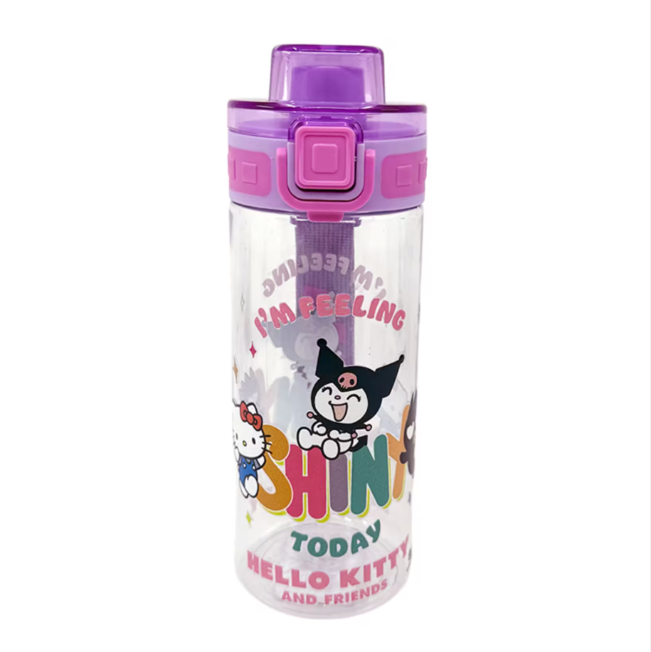 Hello Kitty, Kuromi And Friends Şeffaf Akrilik Matara 500ML 3421