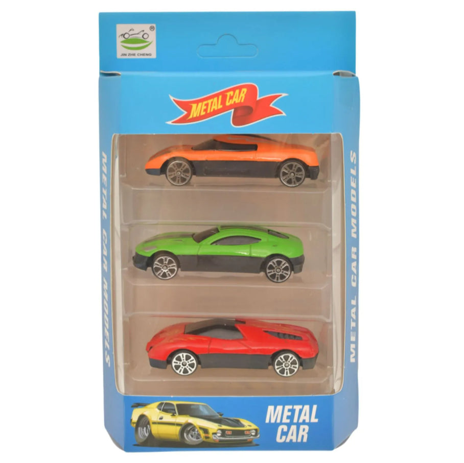 3'lü Metal Araba Seti 1:64 Ölçekli