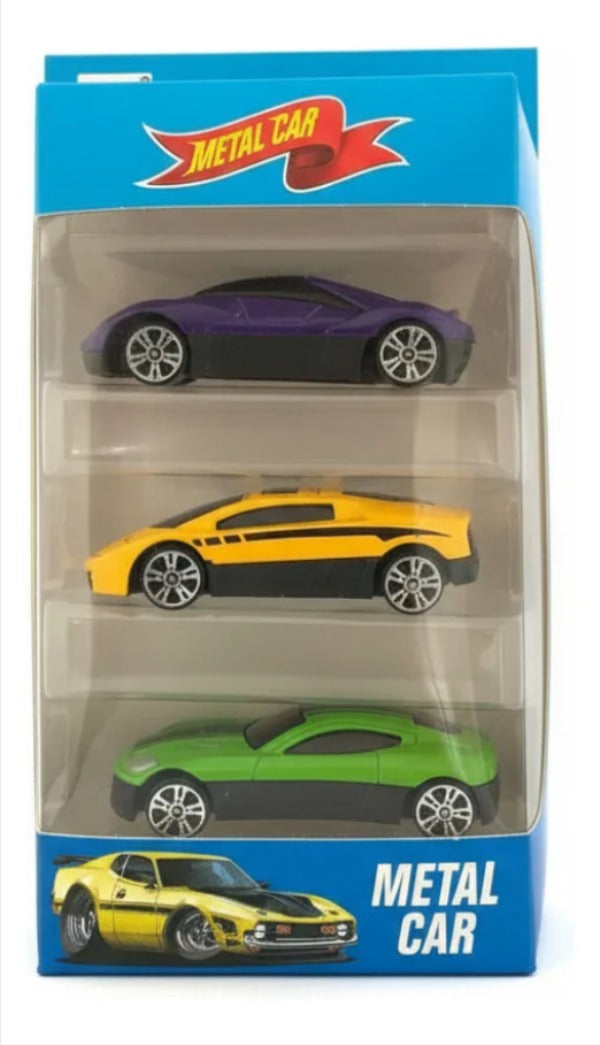 3'lü Metal Araba Seti 1:64 Ölçekli
