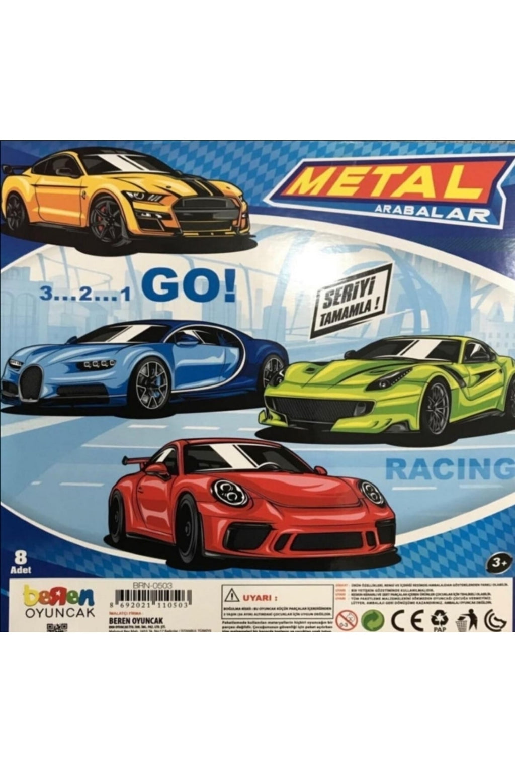 8'li Metal Arabalar