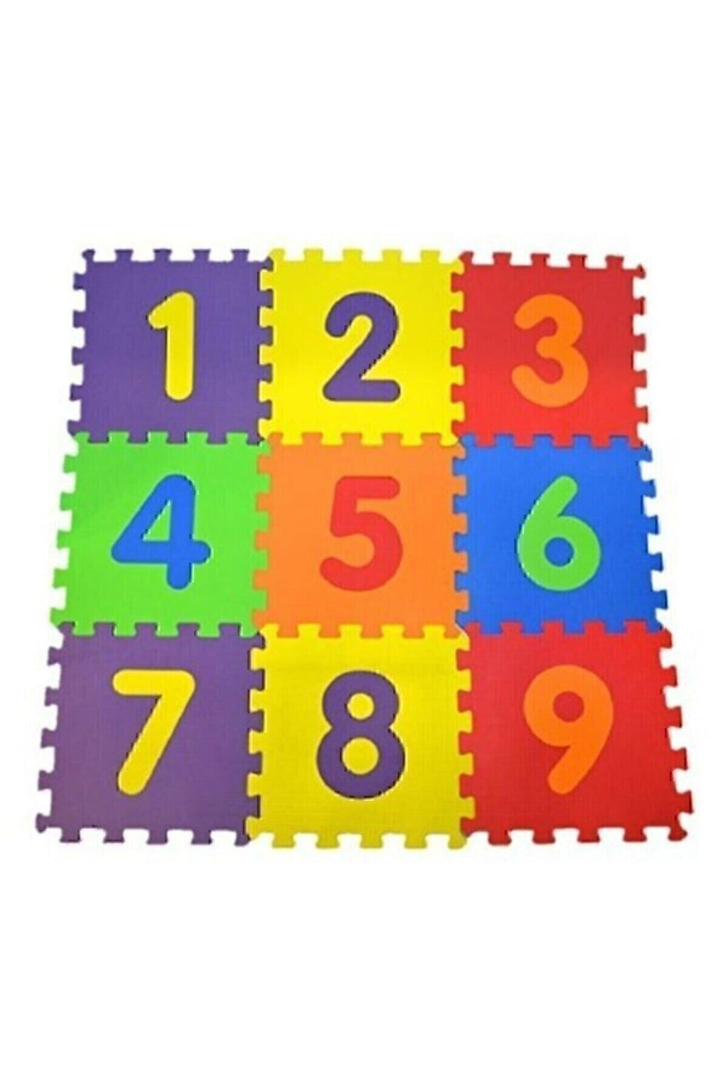 9 Parça Büyük Boy Rakamlı Sayılı Eva Oyun Karosu Yer Matı Puzzle Yapboz