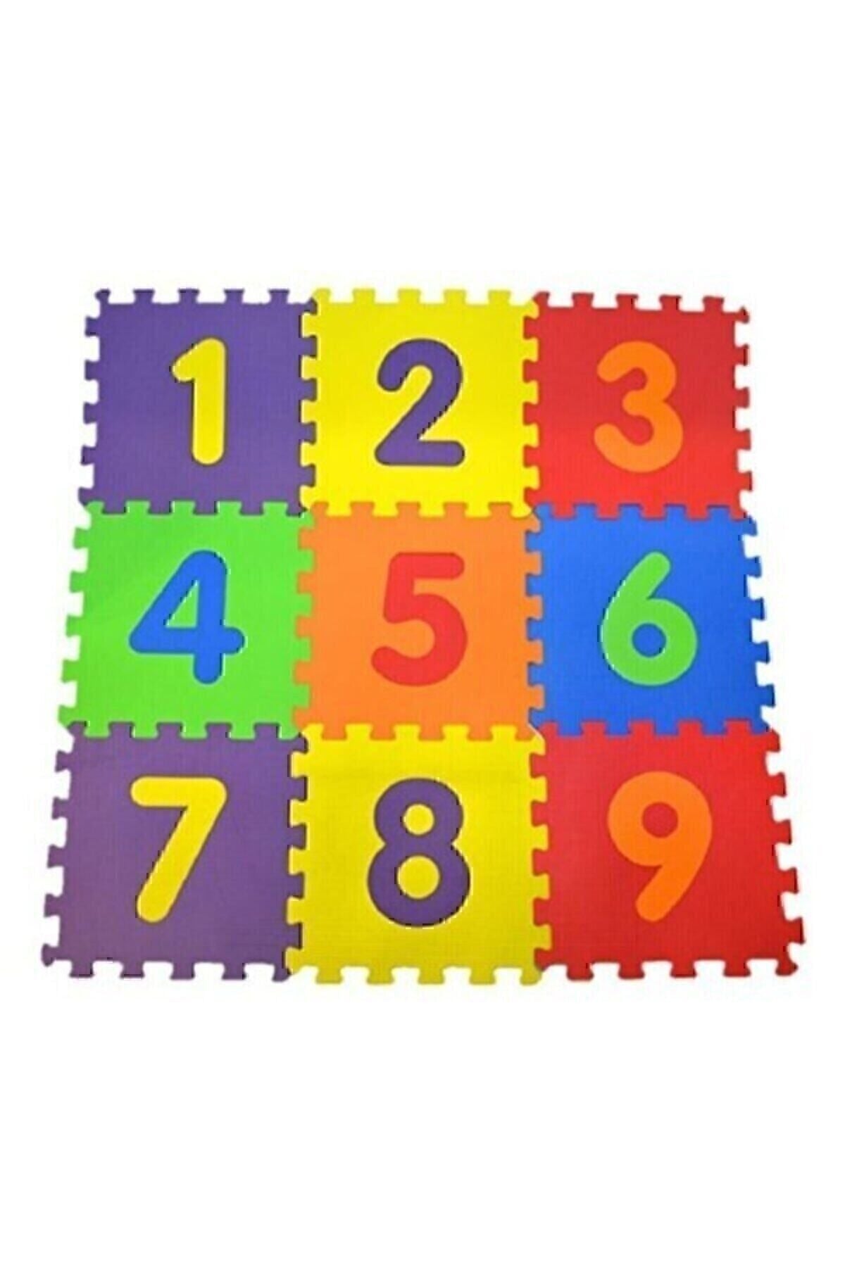 9 Parça Büyük Boy Rakamlı Sayılı Eva Oyun Karosu Yer Matı Puzzle Yapboz