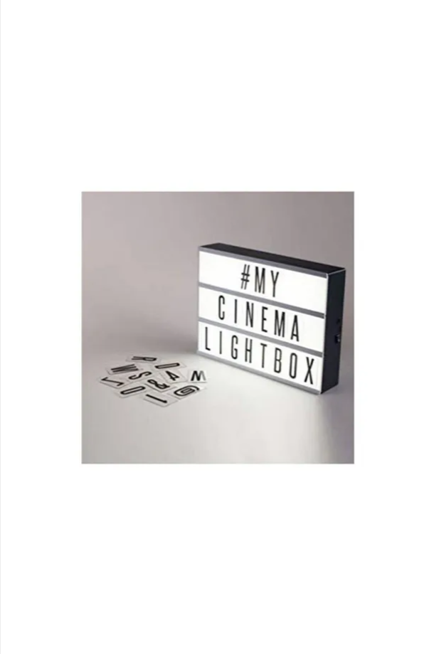 A6 LED Message Light Box 96 Karakter Dekoratif Led Işıklı Mesaj Panosu, Sinematik Mesaj Panosu, Masaüstü ve Duvara Montaj