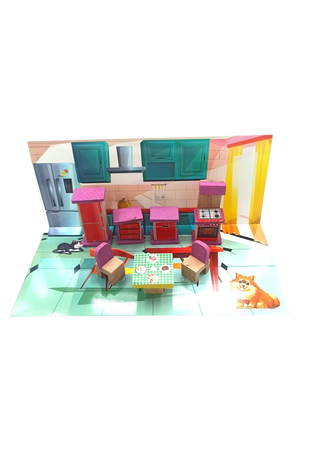 Ahşap Oyuncak  Minyatür Mutfak Set