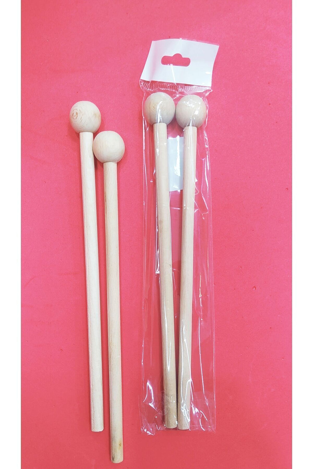 Ahşap Ritim Çubuğu, Davul Tokmağı 25 Cm 1 Set (2 ADET TOKMAKLI RİTİM ÇUBUĞUNDAN OLUŞUYOR)