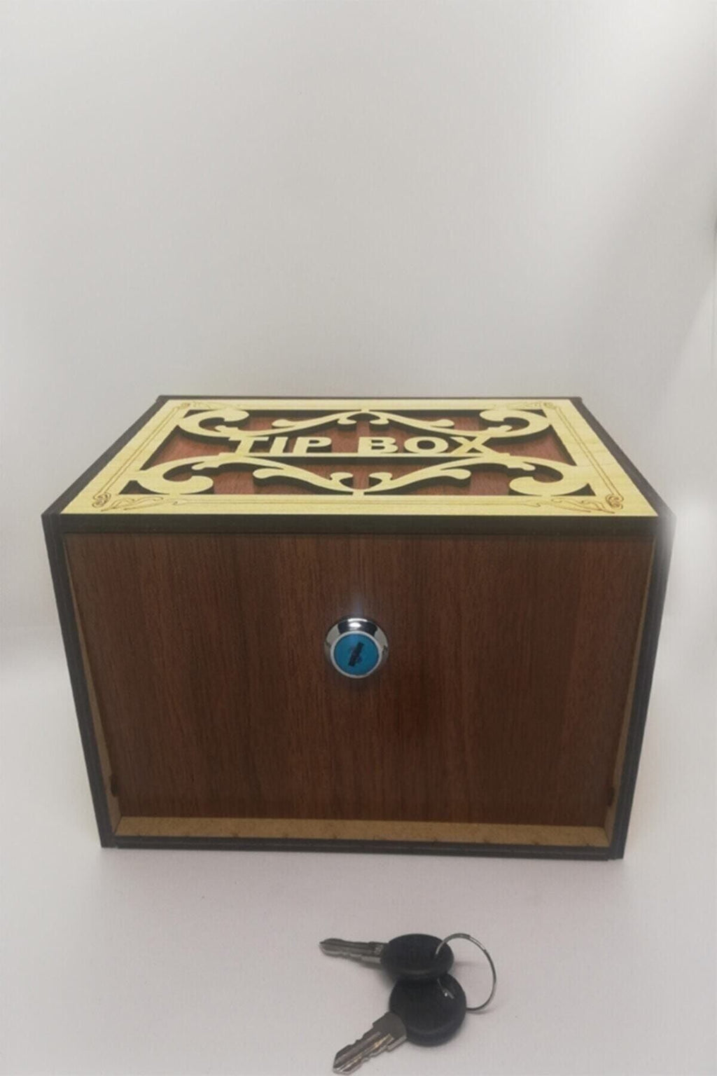 Ahşap Tip Box Bahşiş Kutusu Anahtarlı Tip Box Kutusu Ahşap Kumbara