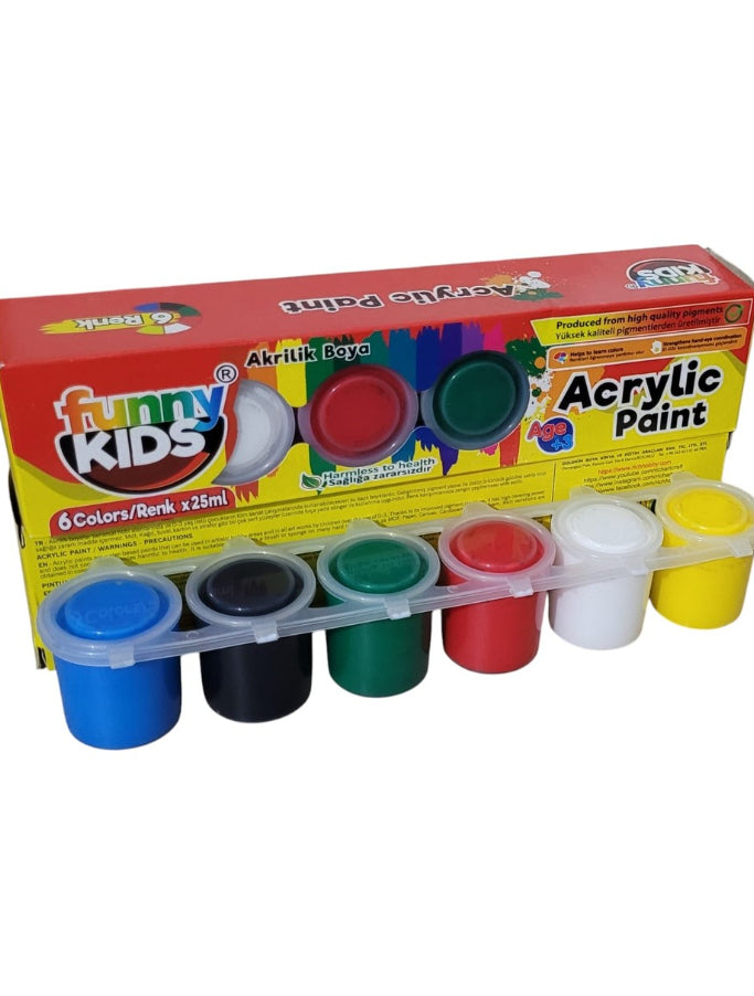 Akrilik Boya Seti 6 Renk x 25 ml