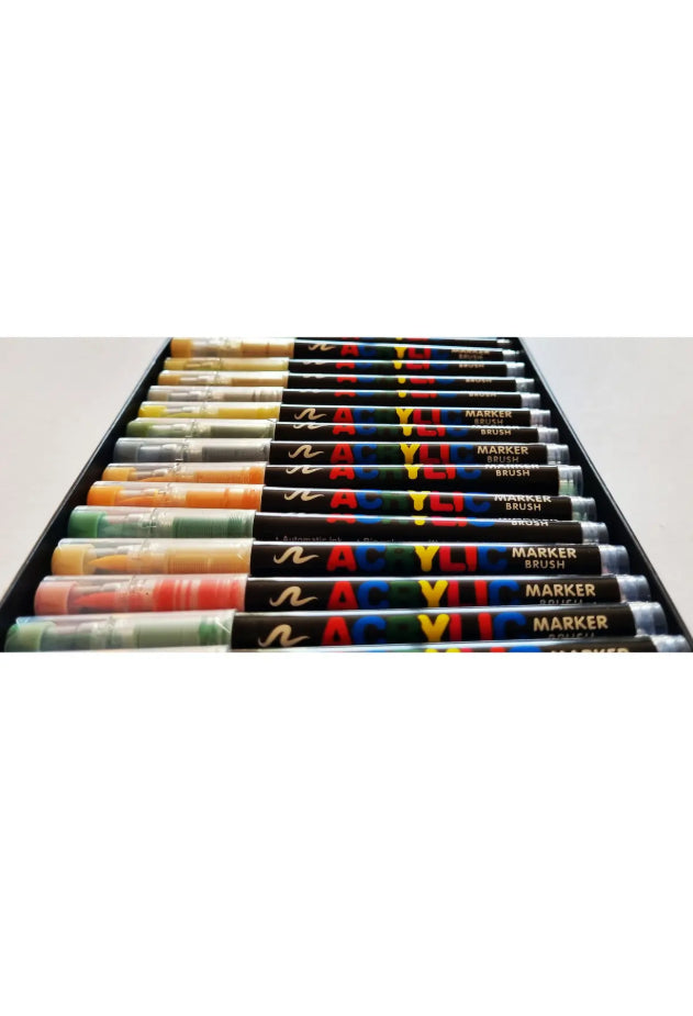 Akrilik Marker Ufen Fırça Uçlu Akrilik Kalem 60 lı