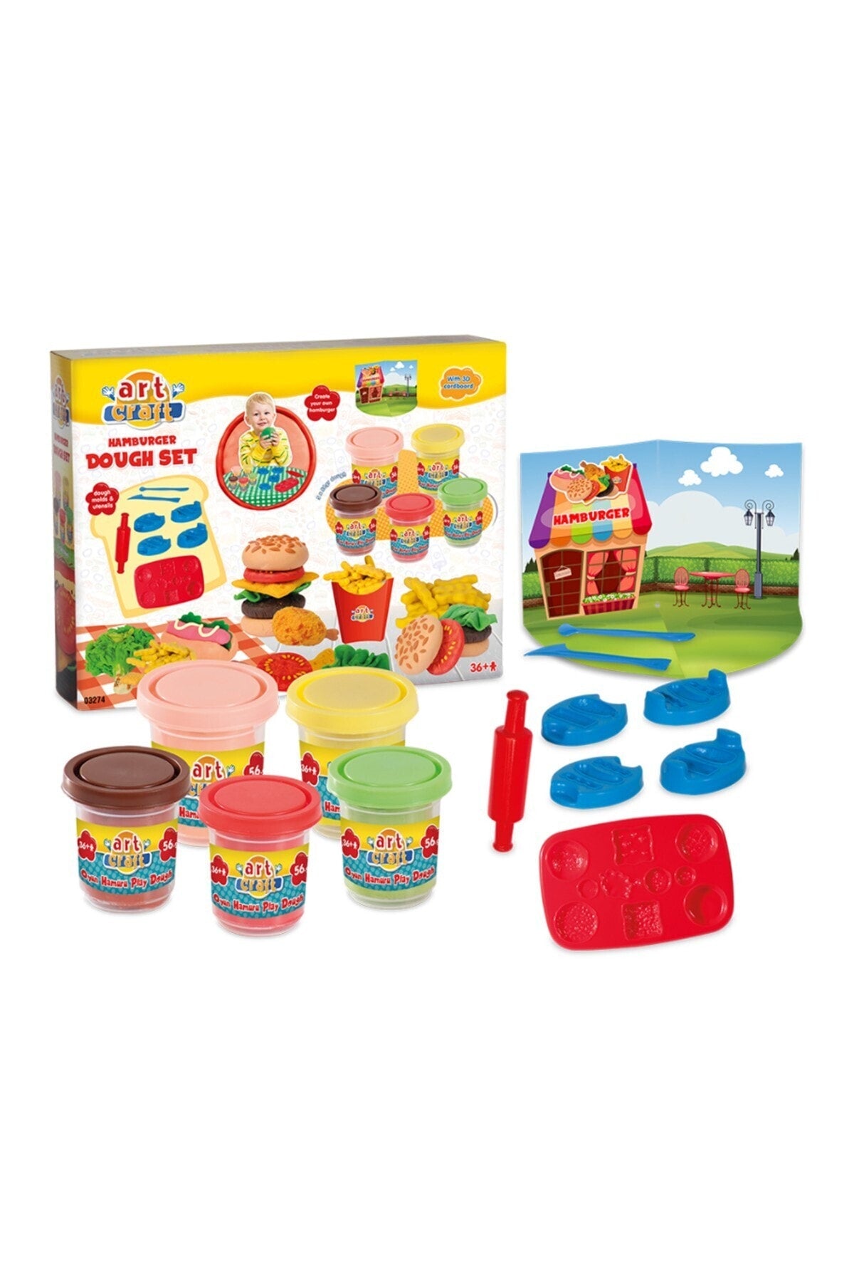 Art Craft Hamburger Oyun Hamuru Seti 280 gram
