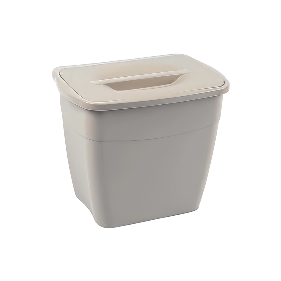 Askılı Asılabilir Tezgah Altı Kapaklı Çöp Kovası 5 Litre Mor