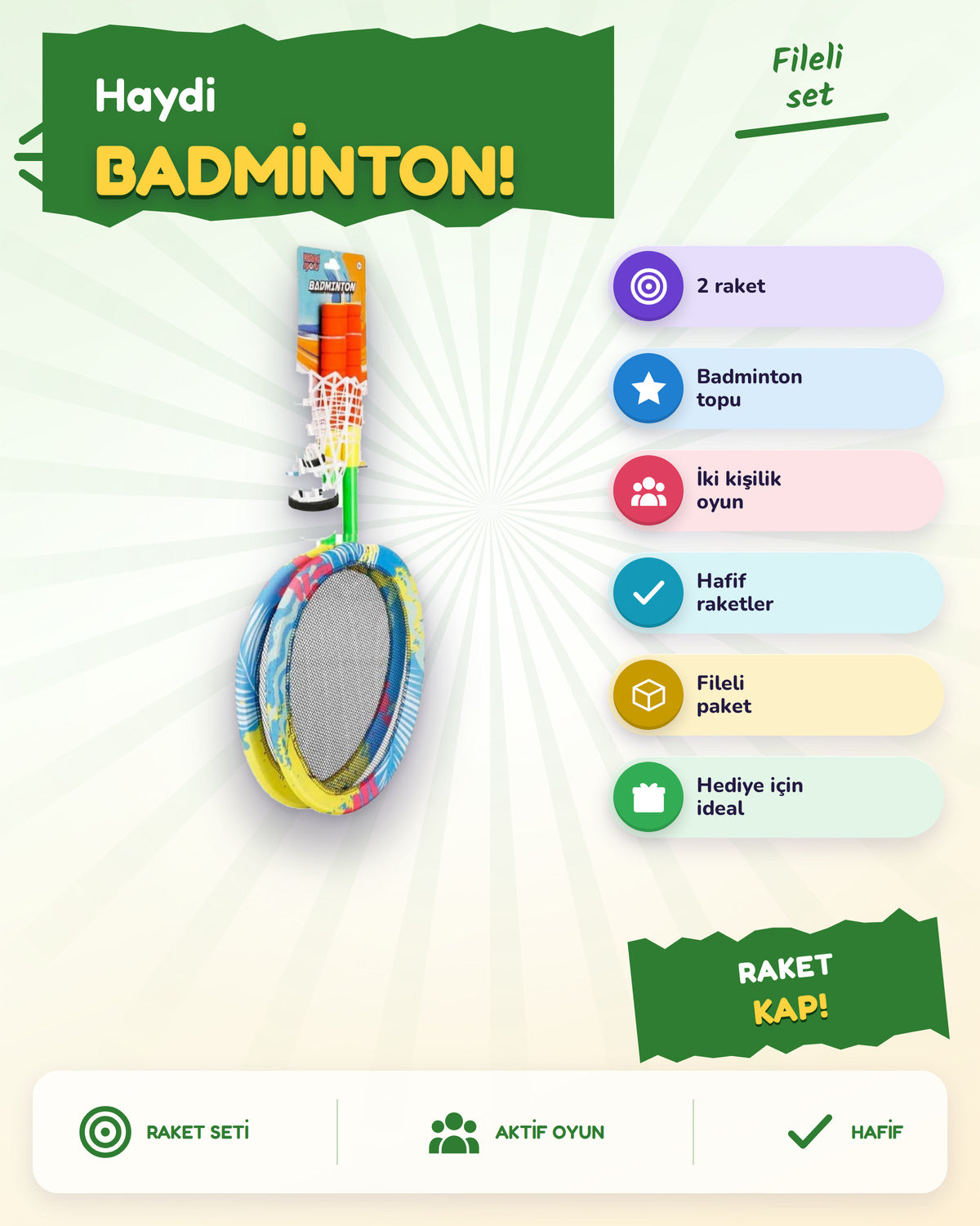 65 cm File Badminton Set 2118