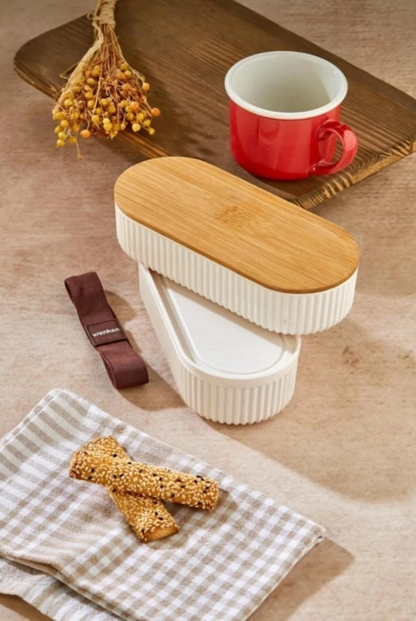 Bambu 2'Li Bölmeli Saklama Kutusu 3504