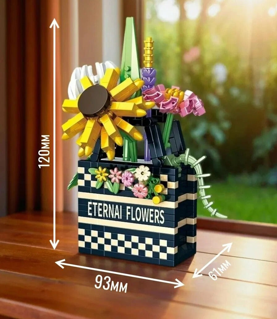 Butik Buket Serisi: P1074 | 628 Parça | 6+ Yaş | 12CM Çiçek Maketi