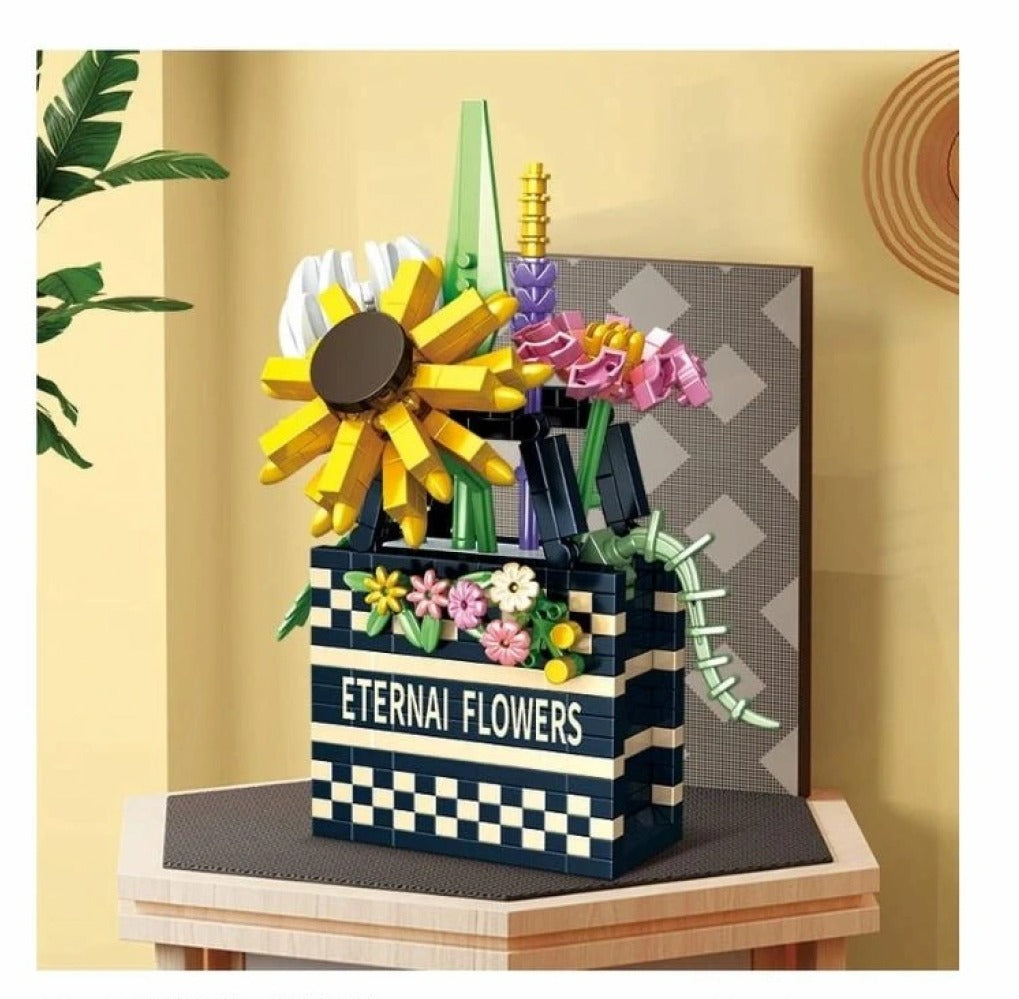 Butik Buket Serisi: P1074 | 628 Parça | 6+ Yaş | 12CM Çiçek Maketi