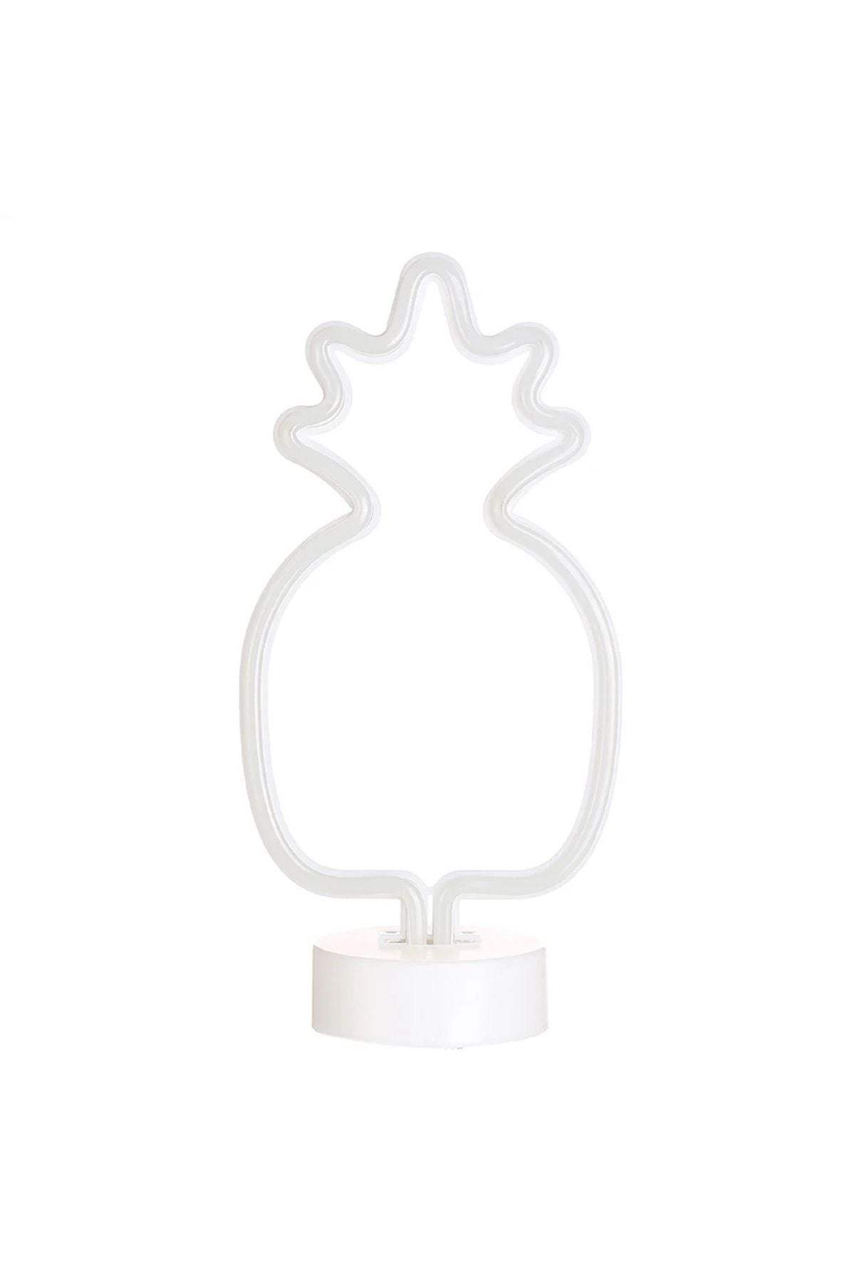 Büyük Boy Pilli Ananas Neon Çift Renkli Led Işıklı Masa Ve Gece Lambası Dekoratif Aydınlatma