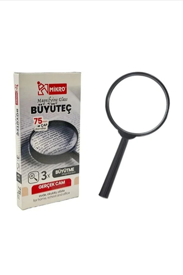 Cam Büyüteç 3 x 75 mm