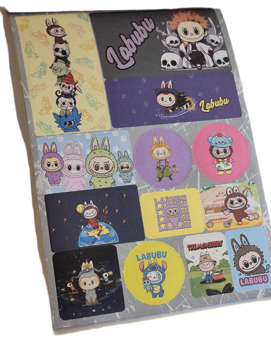 Labubu Sticker Defteri 17x24cm Sayfalar 10 Sayfa Yeni Modeller