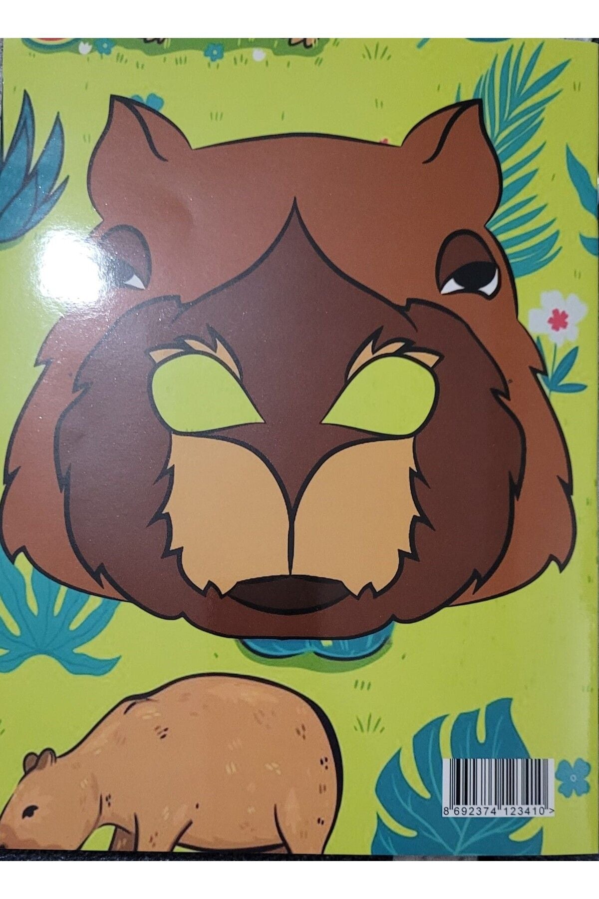 Capy bara Boyama Kitabı Stickerlı Arka Kapak Kesilerek Maskeli Boyanacak Sayfa 1Sayısı 6