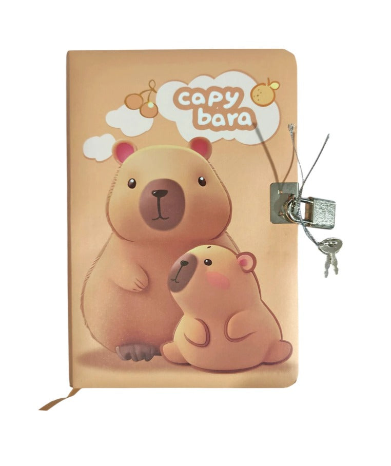 Capybara Hatıra Defteri (Günlük) Kilitli Defter 80 yaprak