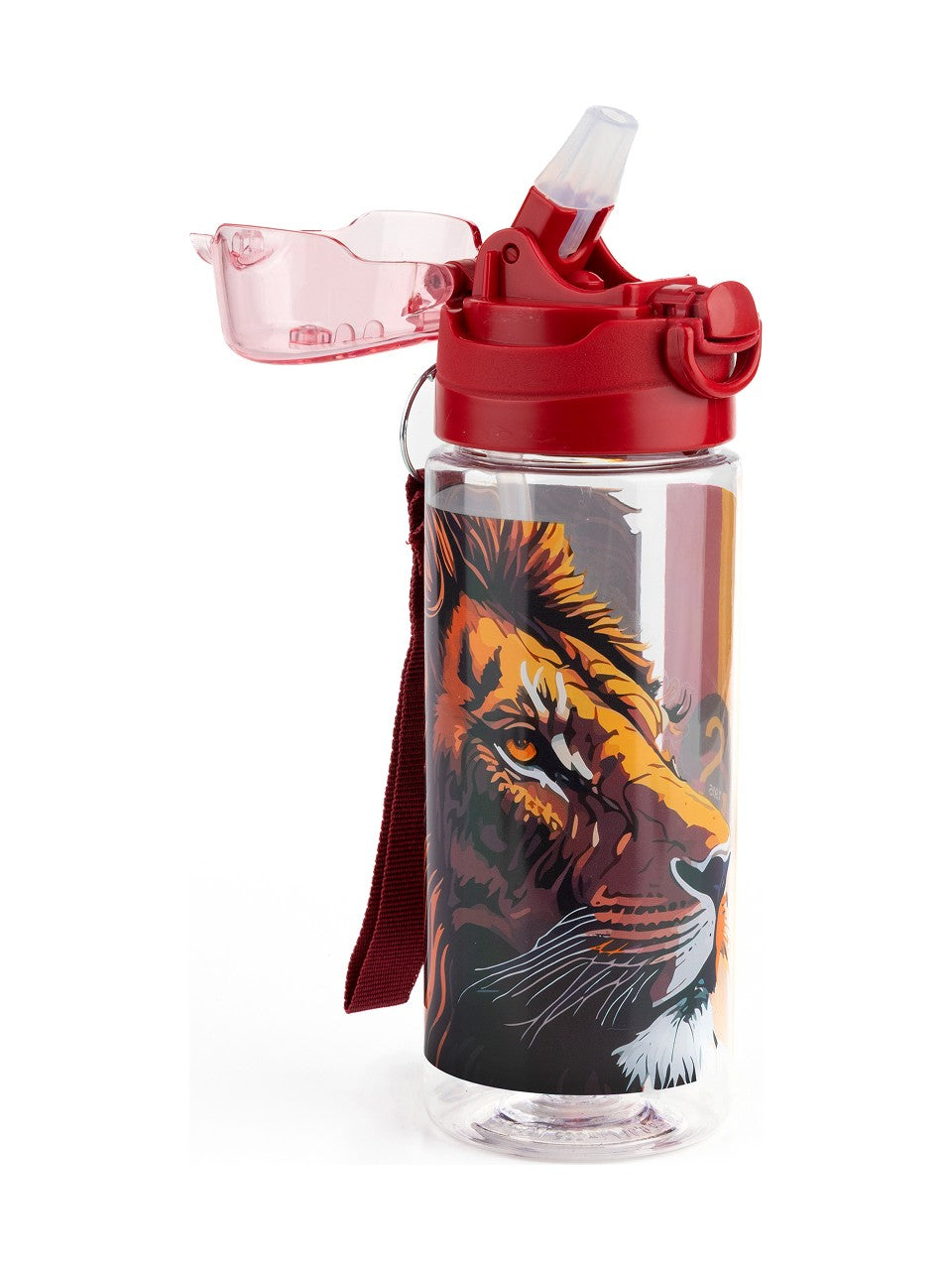 Aslan Baskılı 500 ml'lik Okul ve Günlük Matara/Suluk - Pipetli - 25570