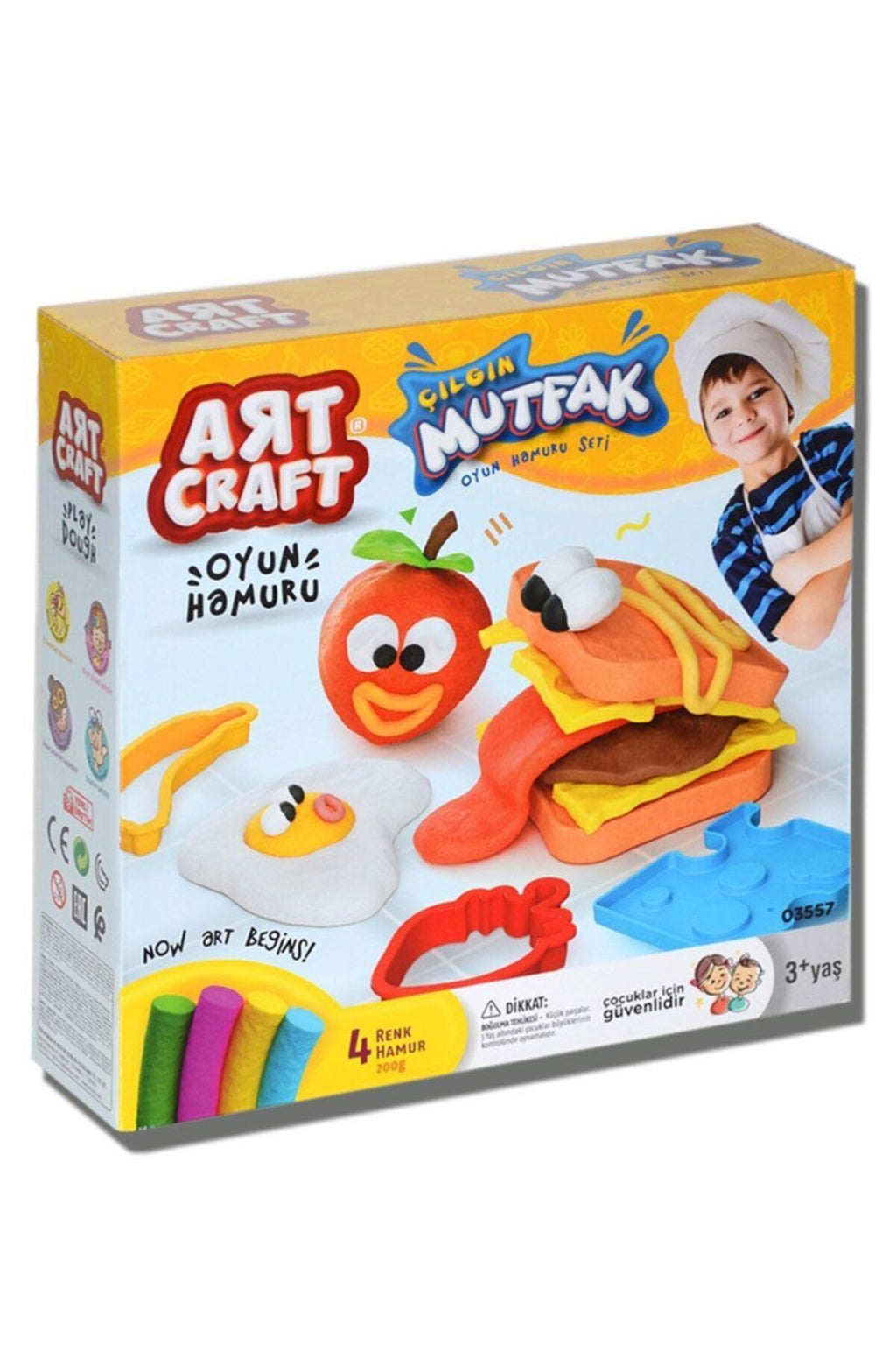 Çılgın Mutfak Seti 4 Renk Oyun Hamuru 8 Kalıplı