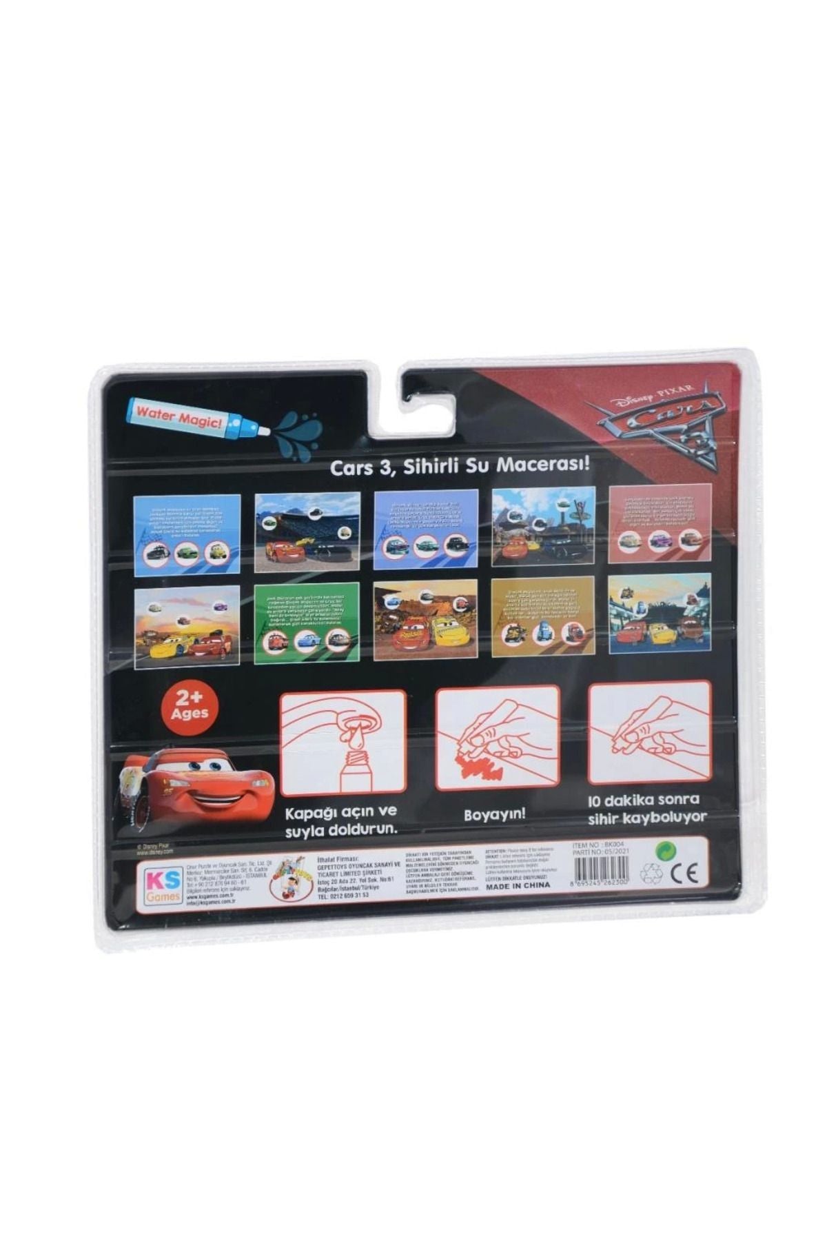 Çocuk Bk004 Gepettoys, Cars Sihirli Boyama Kitabı