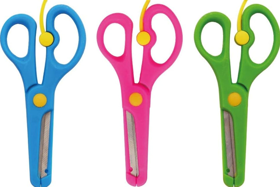 Çocuk Makası Küt Uçlu Yaylı Plastik Korumalı Okul Öğrenci Makası