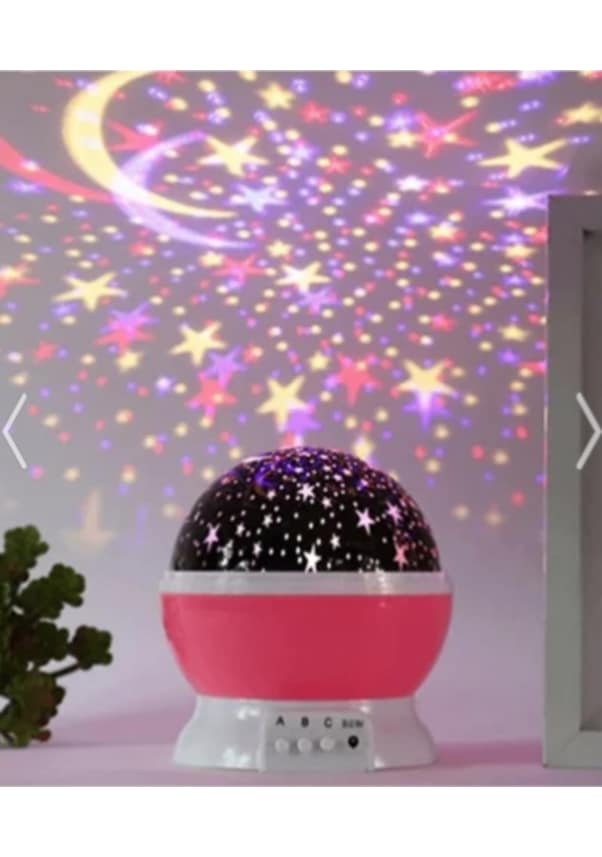 Çok Renkli Ve Dönen Star Master Gece Lambası Pembe(440864889)